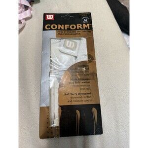 Wilson Conform Golf Glove Women’s Left Hand Medium White Leather NOS
